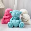 Large Silicone Mold for Plush Bears, Floral-bear Candle, and Heart-shaped Bear Mold for Valentine's Day Cake Decor