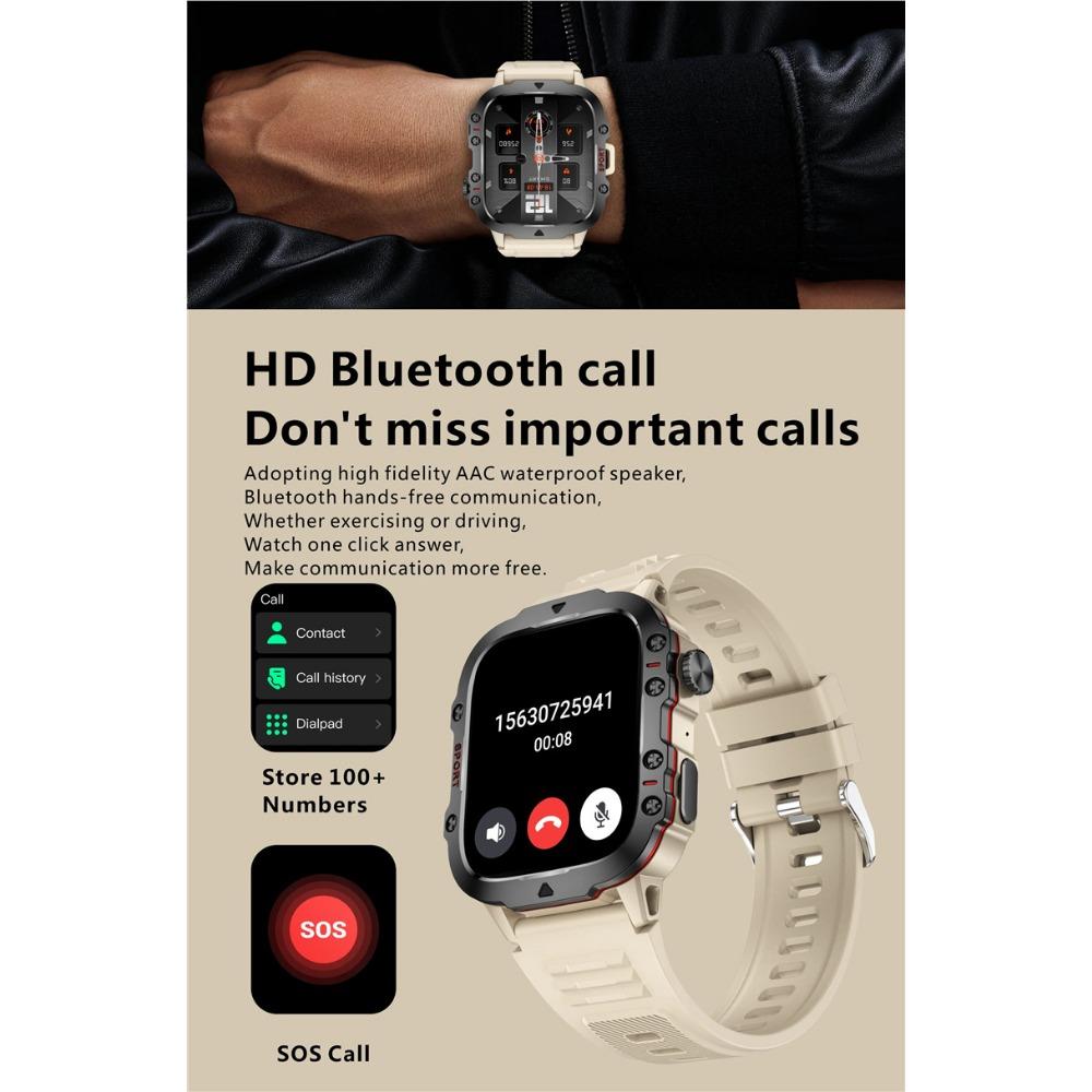 Умные часы для мультиспорта на открытом воздухе, звонки по Bluetooth, телефон, браслет с длительным временем ожидания