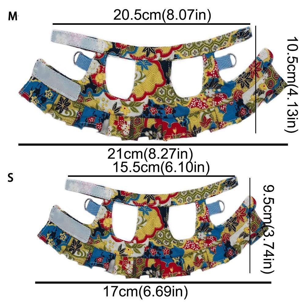 Multicolor Ferret Harness and Leash Set Floral Pattern Traction Rope Squirrel Floral Skirt Wear-resistant Breathable