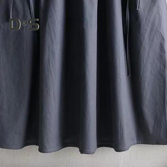 Юбка-карго с эластичным поясом и боковыми карманами, однотонная юбка-трапеция свободного кроя, миди-юбка в рабочем стиле, юбка на завязках