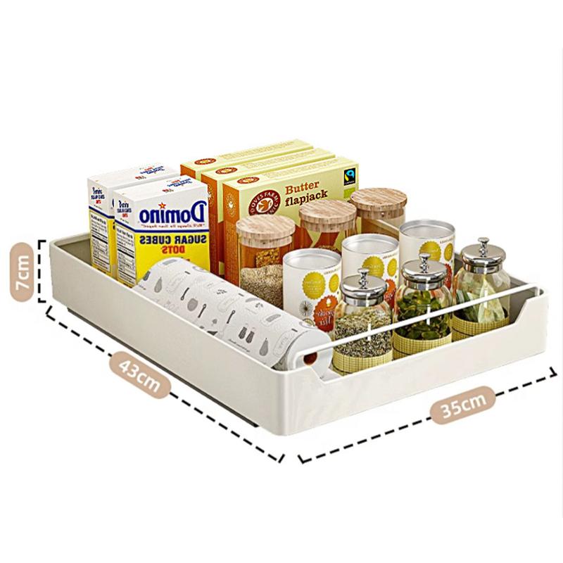 Новая кухонная полка для хранения с направляющими, выдвижной кухонный ящик, лоток для хранения, коробка для специй, стеллаж для хранения, органайзер для шкафов