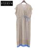 BALLSEY Excellent Condition Colchicum Print Casual Dress, Women's, Beige, Blue, Size 36 Dress 36 Beige / blueUsed