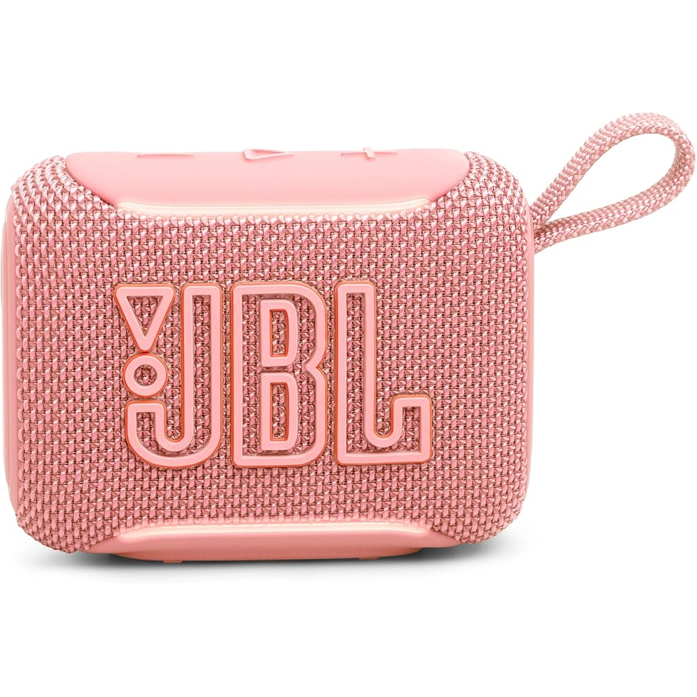 JBL GO5 Bluetooth Speaker with USB-C charging, IP68 dust and water resistance, lossless playback, ambient edge lighting, AirTouch, stereo pairing, com