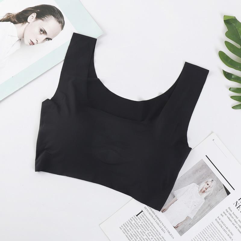 Shangpin Anxin Generation Traceless Steel Rim Ice Silk Gathering Large Size Running Vest Yoga Sports Underwear Women's Bra