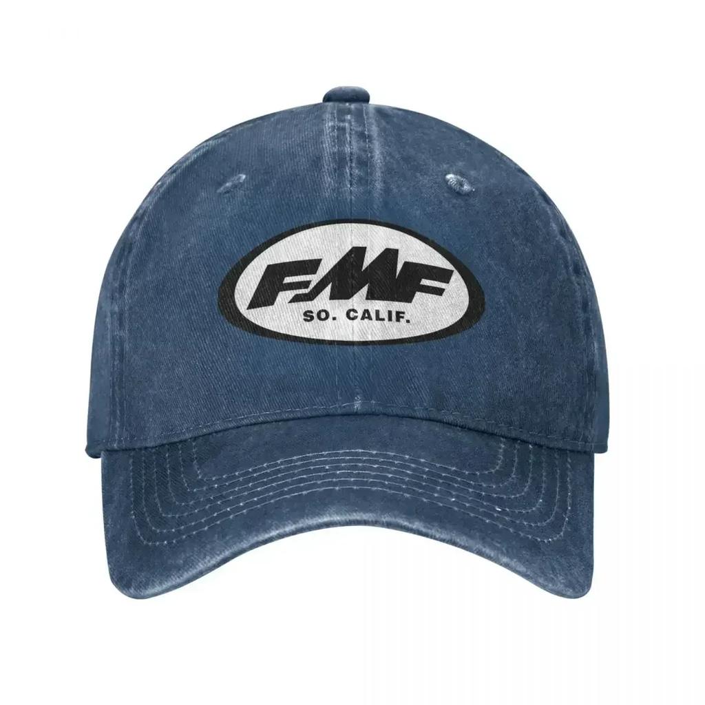FMF Logo So Calif Baseball Cap Casual Distressed Denim Racing Headwear Unisex Women Outdoor Activities Unstructured Soft Hats Cap