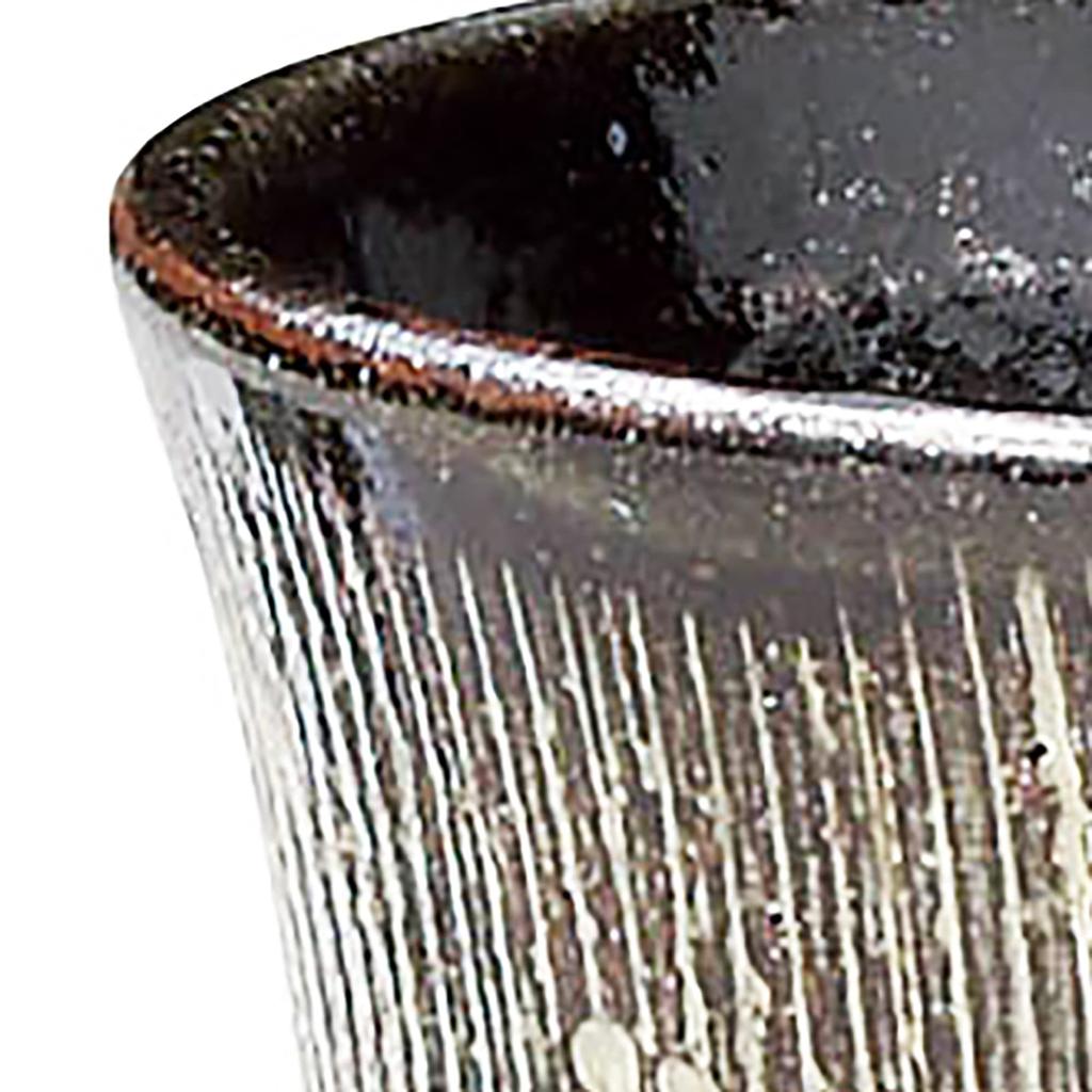 Kyoto Kiyomizu Ware Mug Black 200ml Kagetsu Kiln Kushime Inka (Black) CGK567-01