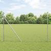 VidaXL Chain Link Fence with 7 Posts 1.5x10 M Galvanized Steel 3351136