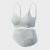 Nude Seamless Women's Underwear Set: Soft Support, No Steel Ring, Fixed Cup Sleeping Bra