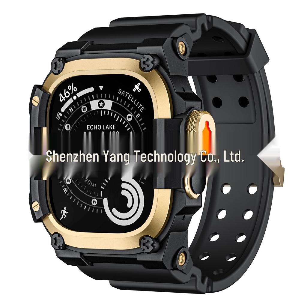 Силиконовый ремешок Apple Ultra: Совместимо с Frogman Half-Wrap Integrated iWatch, Apple Watch.