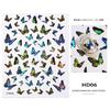 Nail Simulation Laser Butterfly Stickers 3D Stickers Waterproof Cute Butterfly Nail Stickers
