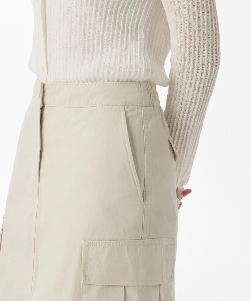 MUSINSA STANDARD WOMAN Женская эластичная юбка-миди карго [Кремовый]