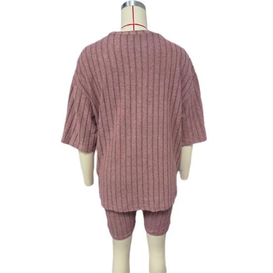 Женский летний спортивный костюм из 2 предметов с круглым вырезом и короткими рукавами, тонкий топ в американском стиле, шорты с высокой талией, спортивный костюм, летняя одежда для йоги