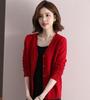 Hengyuanxiang Women's V-Neck Fine Wool Knit Cardigan