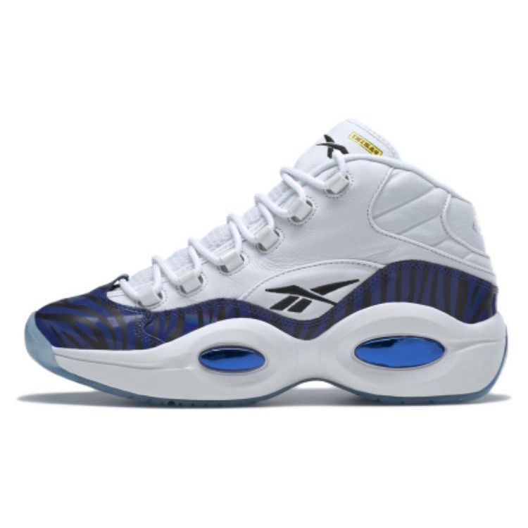 Panini X Reebok Question Mid Tiger Prizm Unisex Sneakers White Footwear-White Classic-Cobalt HQ1097