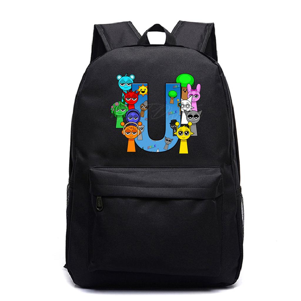 Leisure Travel Backpack Rhythm Box 26 Letter School Bag Elementary and Secondary School Students Peripheral Backpack Trend