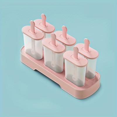 1 шт. Форма для мороженого сделай сам - Домашние эскимо, сорбет и замороженные кубики льда - Упаковка на 6 отверстий Кухонные аксессуары