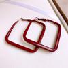 Серьги Ankola Retro Red Geometric Square - европейская и американская мода высокого класса, стиль Гонконга