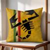 AAbarth Scorpion Cushion Cover Natural Linen Organic Fabric DoubleSided Printing Couch Pillow Covers Home Decor