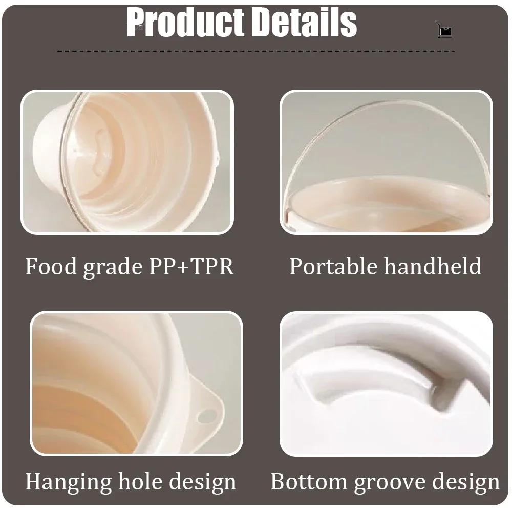 Easy Hold Collapsible Bucket Collapsible Bucket Outdoor Fishing Camping Home Use Fine Storage Bucket Fishing Supplies Multi-purpose