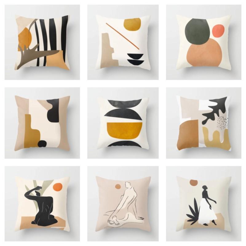Nordic New Abstract Наволочка Геометрический Узор Гостиная Диван Подушка Чехол Украшения Дома