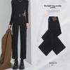 Women's High-Waisted Slim Black Jeans - Autumn/Winter 2023 Cigarette Pants