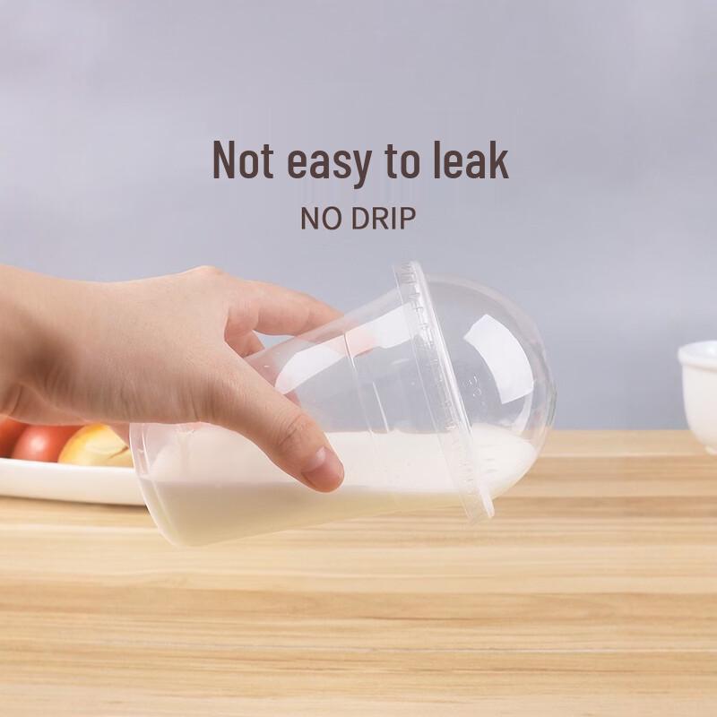 OIMG 95mm Disposable Clear Plastic Bubble Tea Cups