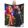 Mariah Carey Christmas Warm Soft Blanket  Students Plush Throw Blanket Comfortable Bedroom Flannel Bedspread Sofa Bed Cover