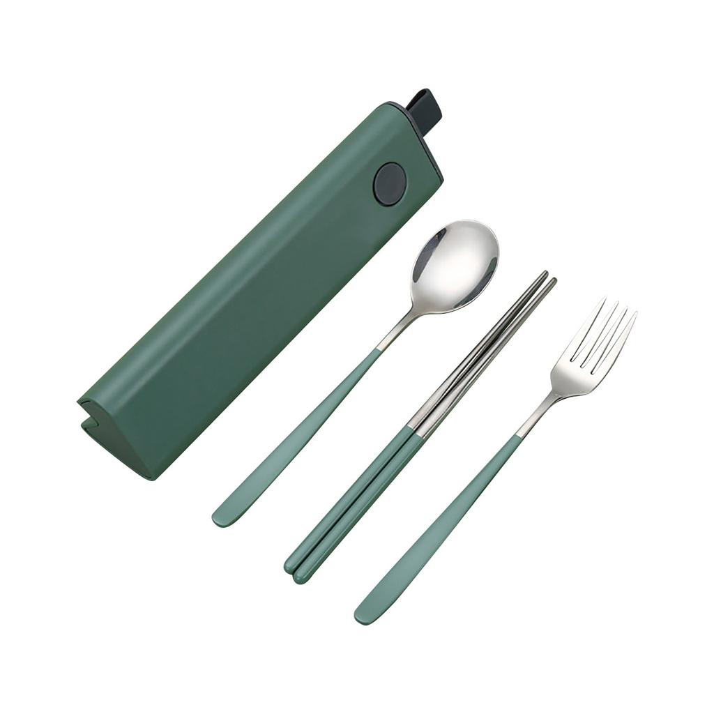 Pull-out 304 Stainless Steel Portable Cutlery Set Student Outdoor Gift Fork Spoon Chopsticks Set