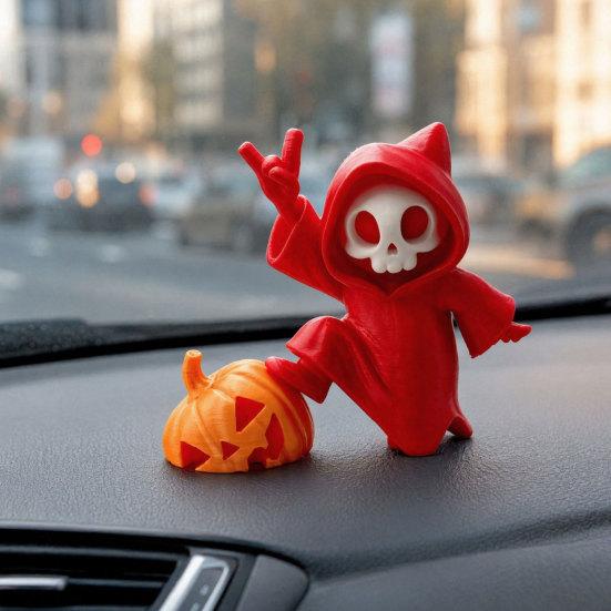 Украшение на Хэллоуин, Фигурка привидения и тыквы с матовой текстурой, 3D-печатное украшение на Хэллоуин для рабочего стола, спальни, автомобиля