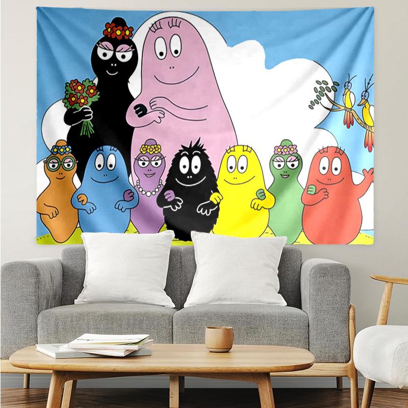 1PC Colorful Bubbles Gathering K-pop music group Tapestry Accessories for Bedroom,Livingroom, dormitory Room Wall Decor Fan Birthday Gifts