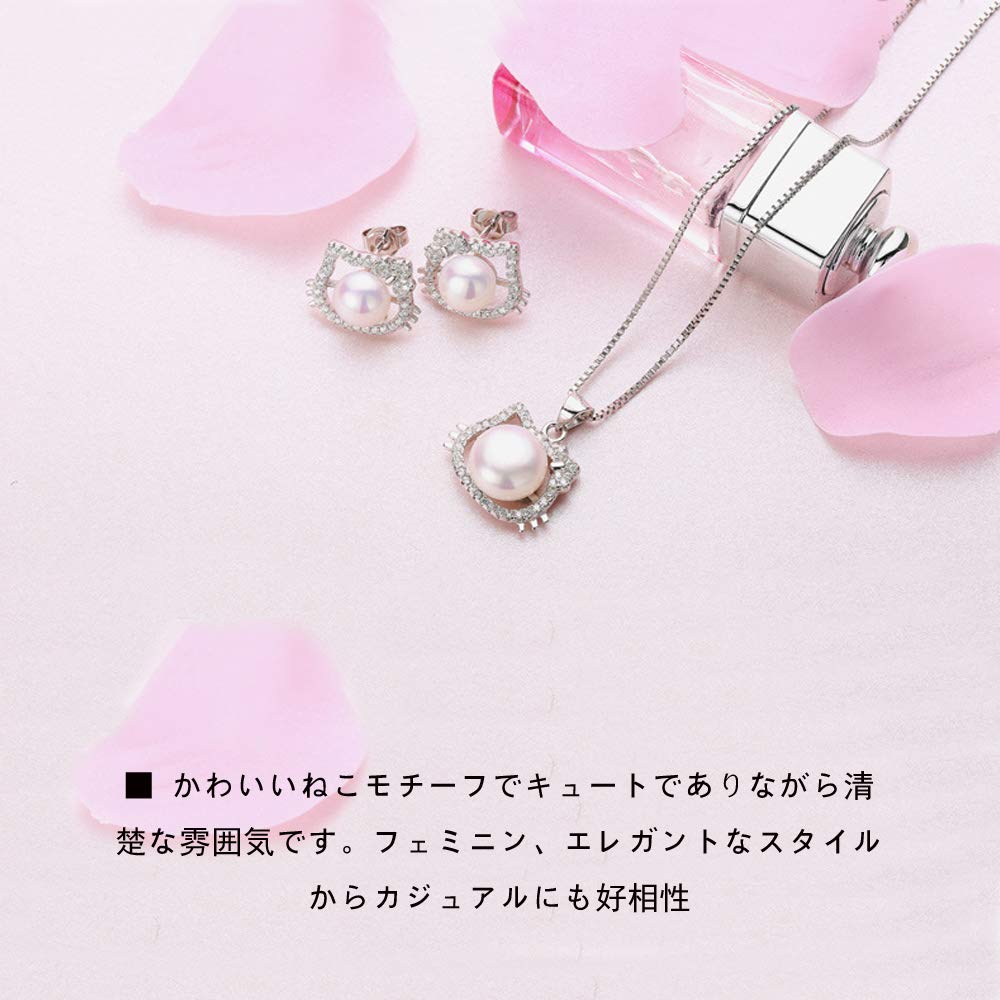 MIKAMU Ожерелье с кошкой Hello Kitty из серебра 925 пробы высшей пробы с бриллиантами CZ, ожерелье с кошкой Hello Kitty поставляется в эксклюзивной коробке, для женщин,