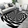 3D Vortex Illusion Door Mat Washable Non-Slip Living Room Sofa Chairs Area Mat Kitchen Doormat Area Rug