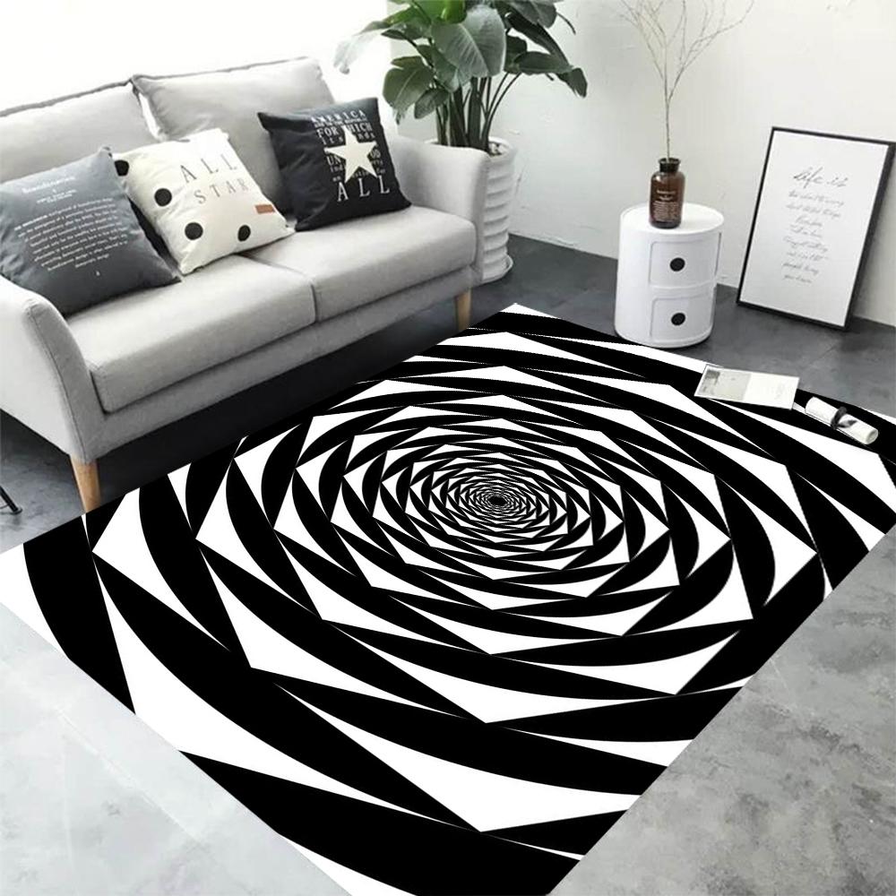 3D Vortex Illusion Door Mat Washable Non-Slip Living Room Sofa Chairs Area Mat Kitchen Doormat Area Rug