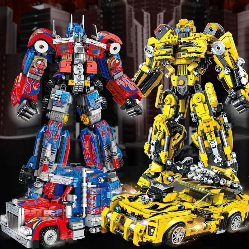 Совместимо с Lego робот-трансформер Gundam Mecha Шмель Оптимус Прайм модель автомобиля игрушка для мальчика