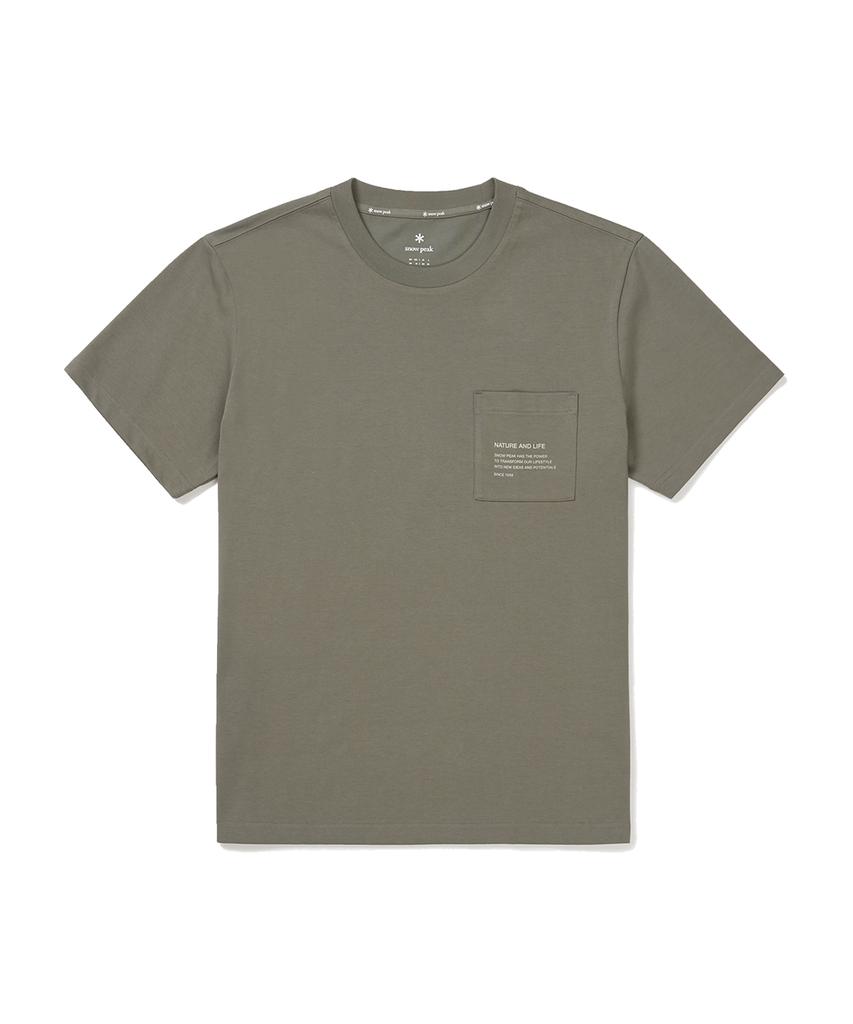 SNOWPEAK APPAREL Aerocool Pocket Short Sleeve T-Shirt Khaki (S24Mmfts76)