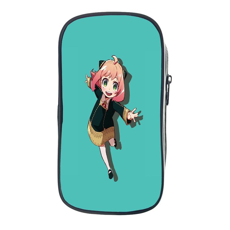 Семейный портативный пенал Spy X с героями мультфильмов Anya Forger, детская канцелярская сумка, большая вместительная сумка для хранения, школьная сумка-карандаш