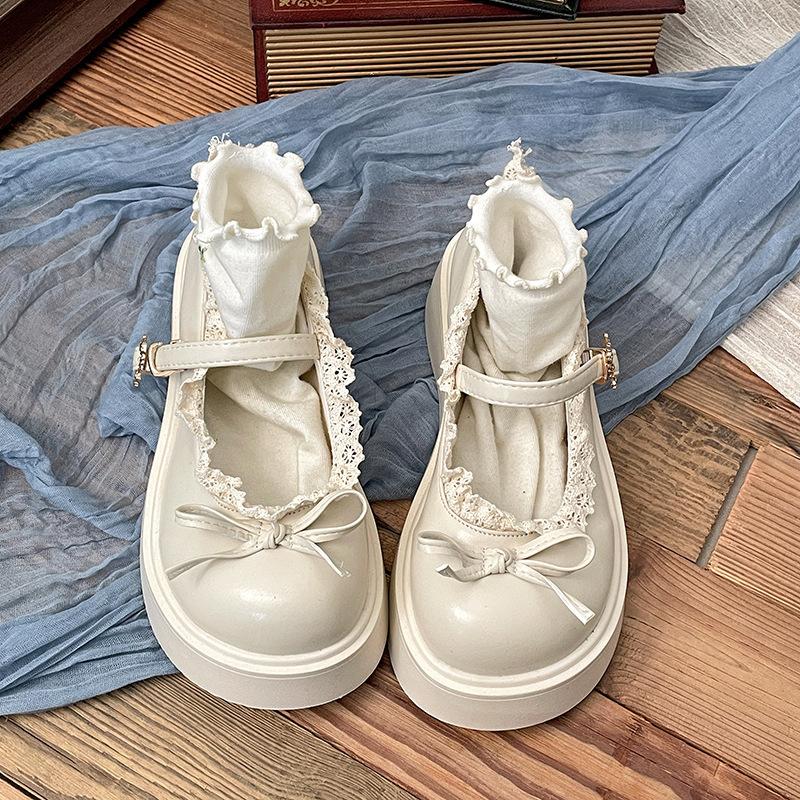 Французские коричневые туфли на круглой платформе с круглым носком, женские, новая весенняя универсальная юбка 2025 года, туфли Мэри Джейн с неглубоким вырезом