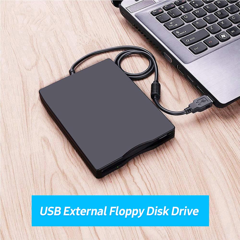 Внешний USB-дисковод для гибких дисков Портативный 3,5-дюймовый дисковод для гибких дисков USB-интерфейс Plug and Play Низкий уровень шума для ПК Ноутбука Черный