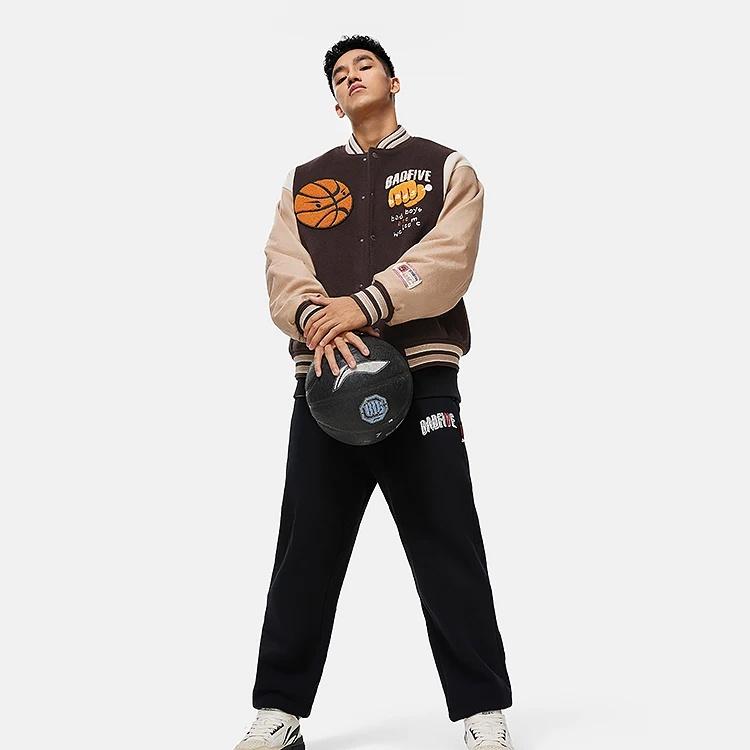 Li-Ning Бейсбольная куртка BadFive 'Коричневая' Мужская AJMT089-1
