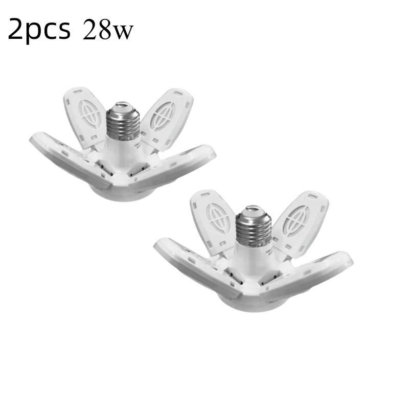 E27 LED Bulb Fan Blade Lamp AC85-265V 28W Foldable Led Light Bulb Lampada For Home Ceiling Light Small Garage Light
