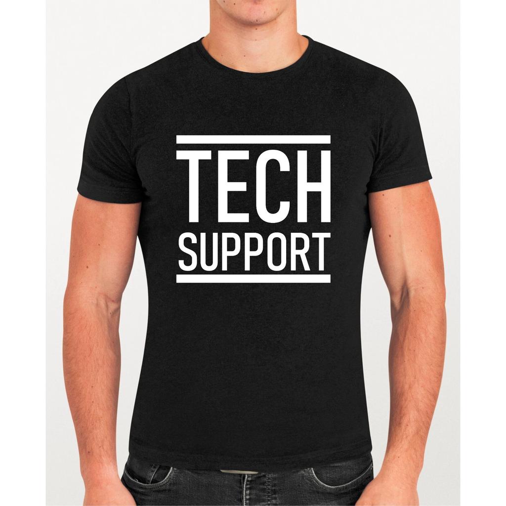 Elon Doge Tech Support T-Shirt Funny Quote Saying Gift Retro Men's Short Sleeve