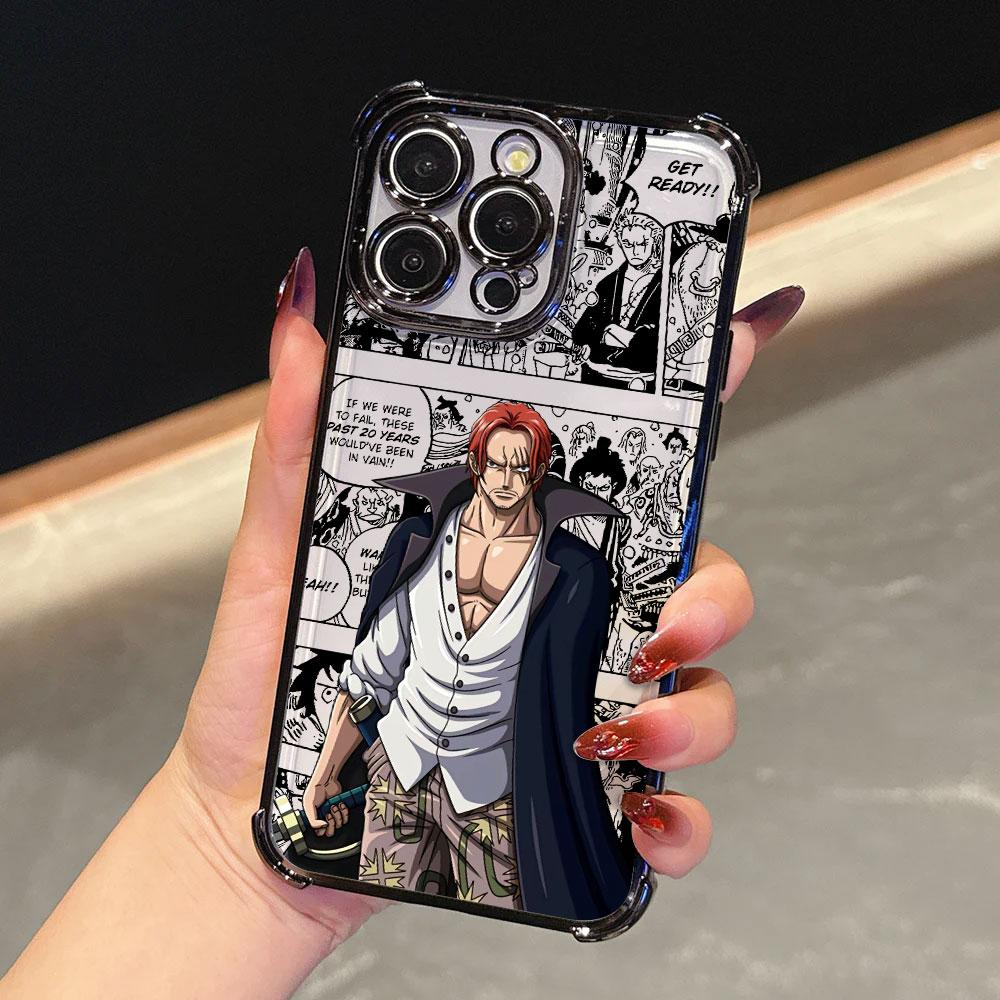 Аниме O-One Pieces Шанкс Мягкий Чехол Для iPhone 17 Pro 16 15 14 13 12 11 Pro Max Чехол 17 Plus 17E 16E 17Air Силиконовый Чехол для Телефона