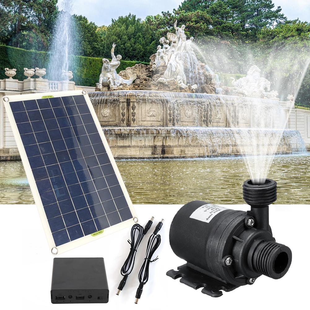 50W 800L/H Solar Power Water Pump Set Low Noise Submersible Water Pump for Bird Bath Pond Garden Decoration Solar Fountain Pump