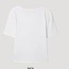 [She S Miss] Футболка из хлопковой смеси, стандартного кроя, с коротким рукавом, SwjTSp22510 Wh