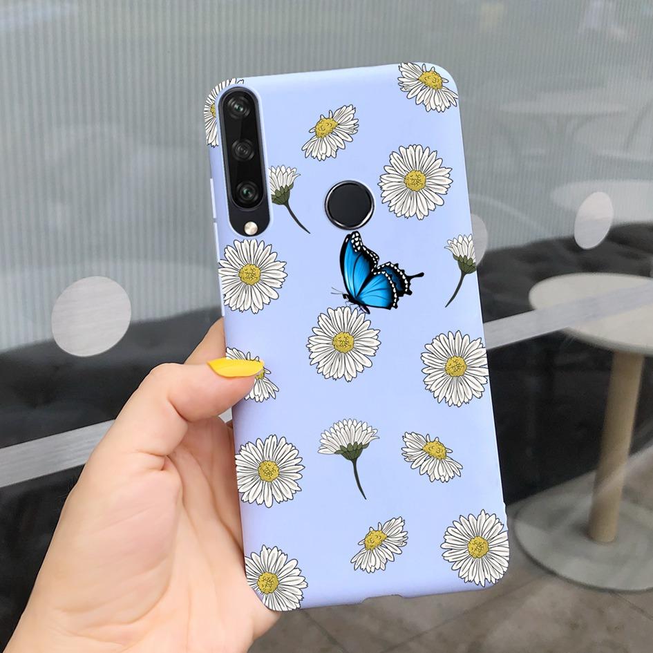 For Huawei Y6P Y7P Case 2020 New Fashion Butterfly Flower Painted Phone Cover For Huawei Y7P Funda Y 7P Y 6P HuaweiY6P Soft Capa