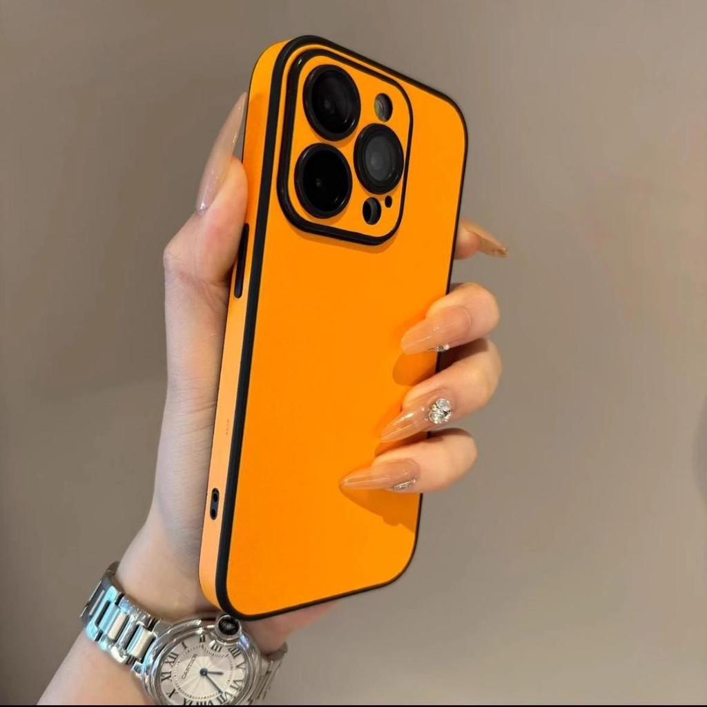 Чехол для телефона из ПУ кожи для iPhone 16 15 14 Plus 13 12 11 Pro Max Защита объектива Мягкий силиконовый бампер Ударопрочный Матовый чехол