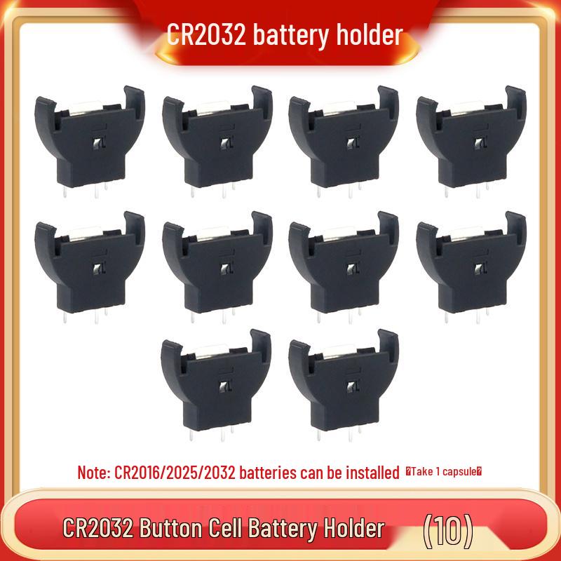 3V Coin Battery Holder for CR2032, CR1220, CR1632, CR2450 - Spring Contact SMD Connector