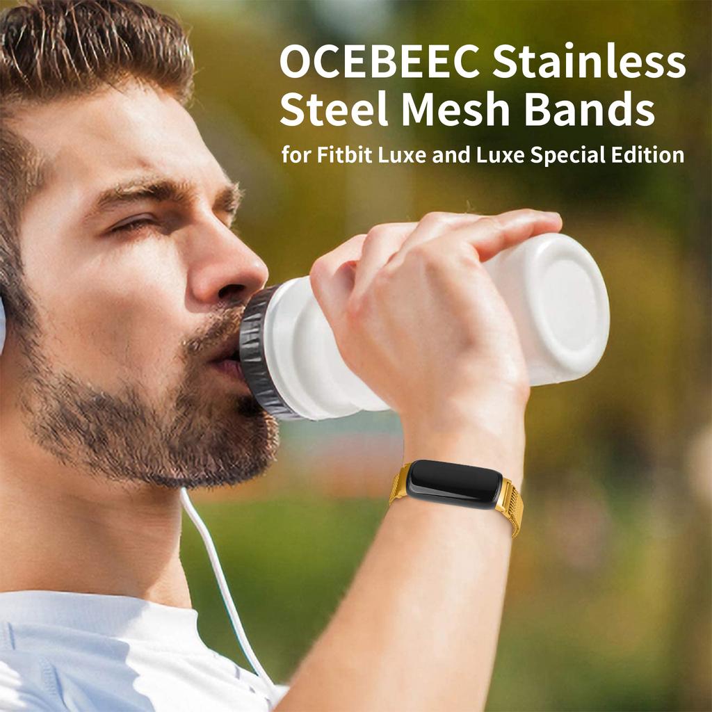 Ремешок для умных часов для Fitbit Inspire 3 из нержавеющей стали, магнитный миланский металлический сетчатый ремешок