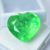 19.75 Ct Certified Green Natural Emerald Gemstone Heart Cut From Colombia