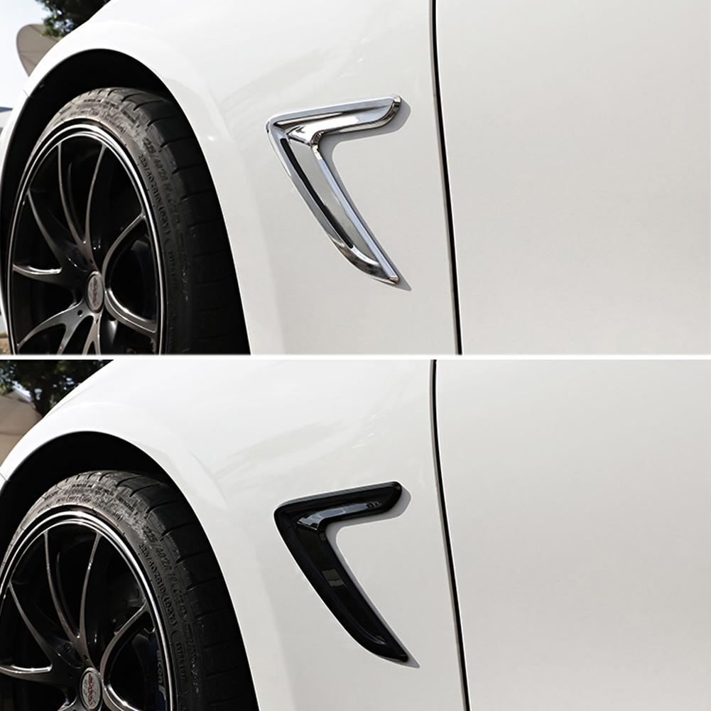 1 пара для 2012-2016 Bmw 3 серии F30 черный ABS автомобильная боковая вентиляционная крышка декоративные наклейки на крыло авто замена